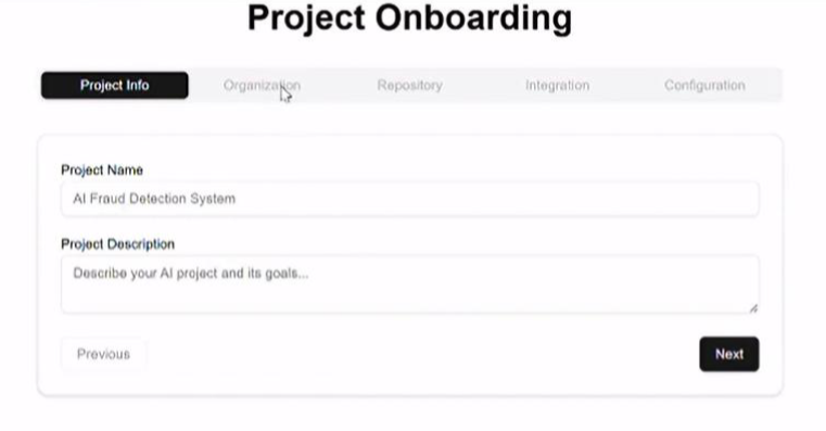 Onboarding view — before