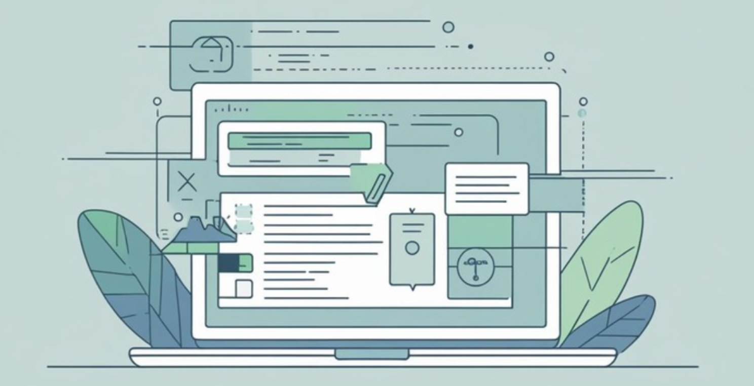 Abstract backend process diagram